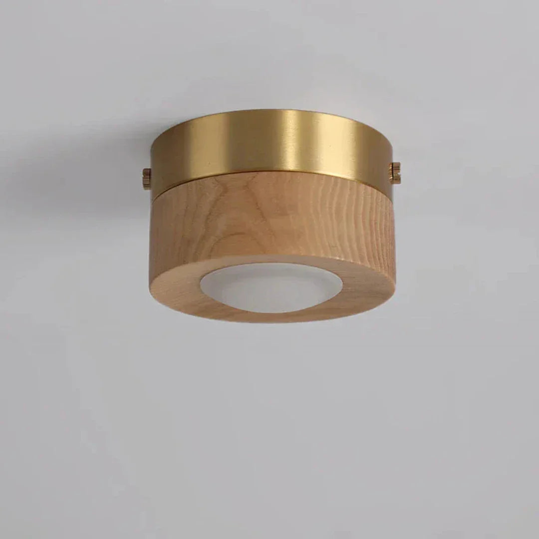 Sovrik - Valnøtt Taklampe med LED Spotlights