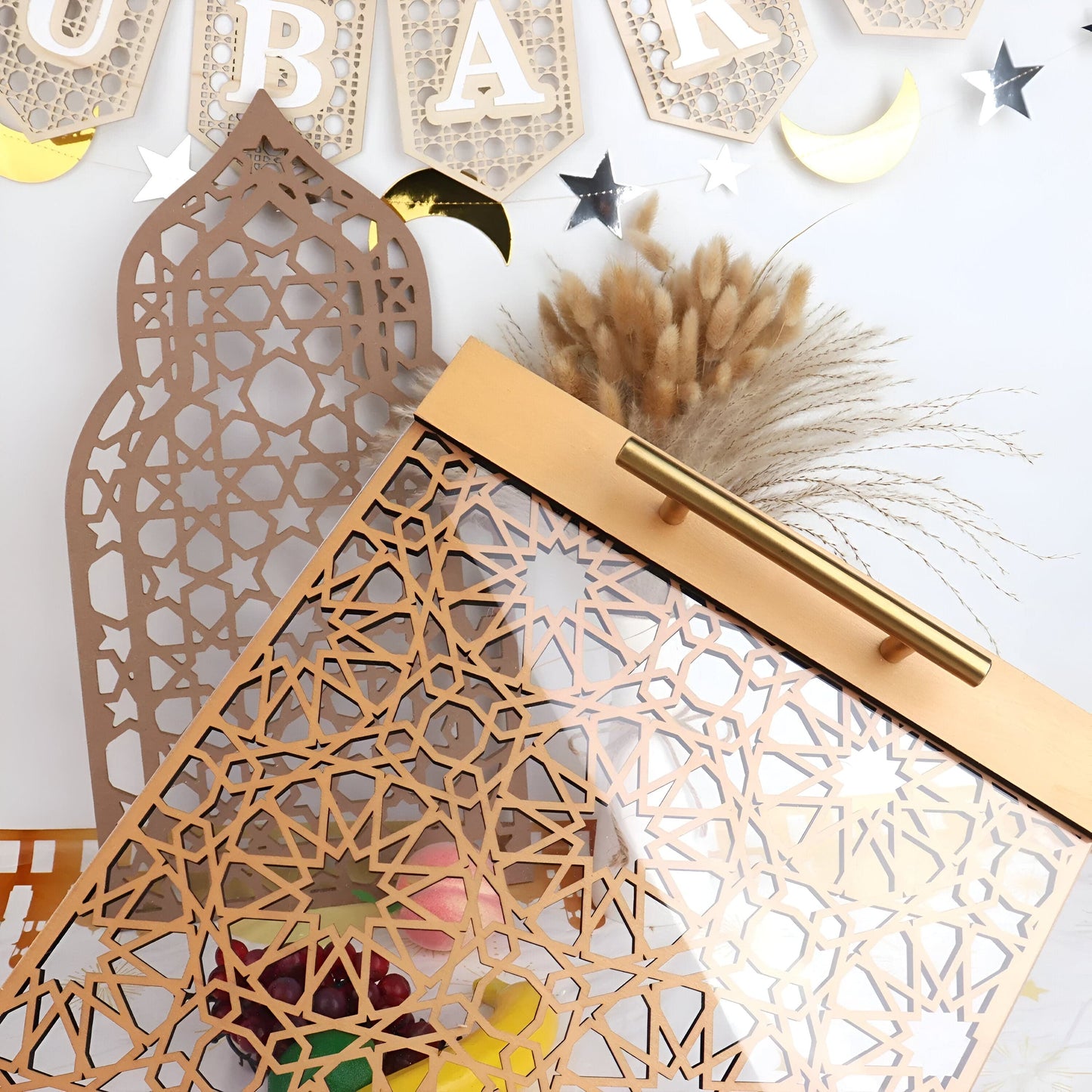 Sovrik Gold Ananas Blad Tablett