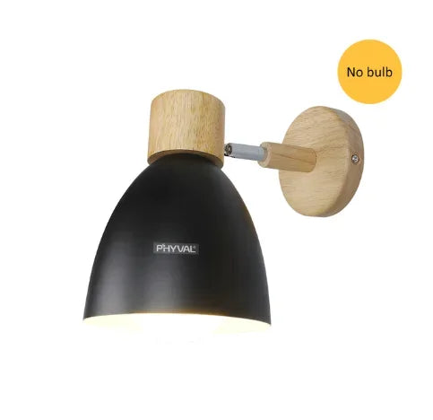 Sovrik Trevegglampe med bryter – Moderne vegglampe for soverom, stue og bolvbelysning, 6-fargers justerbar hode