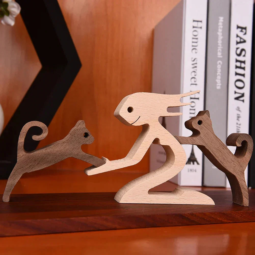Sovrik Hundefigur med stripete skjerf - Festlig høytidsfigur