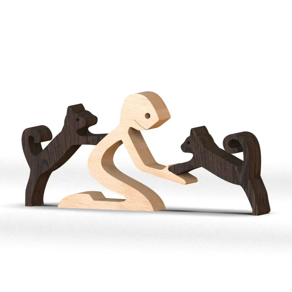 Sovrik Hundefigur med stripete skjerf - Festlig høytidsfigur