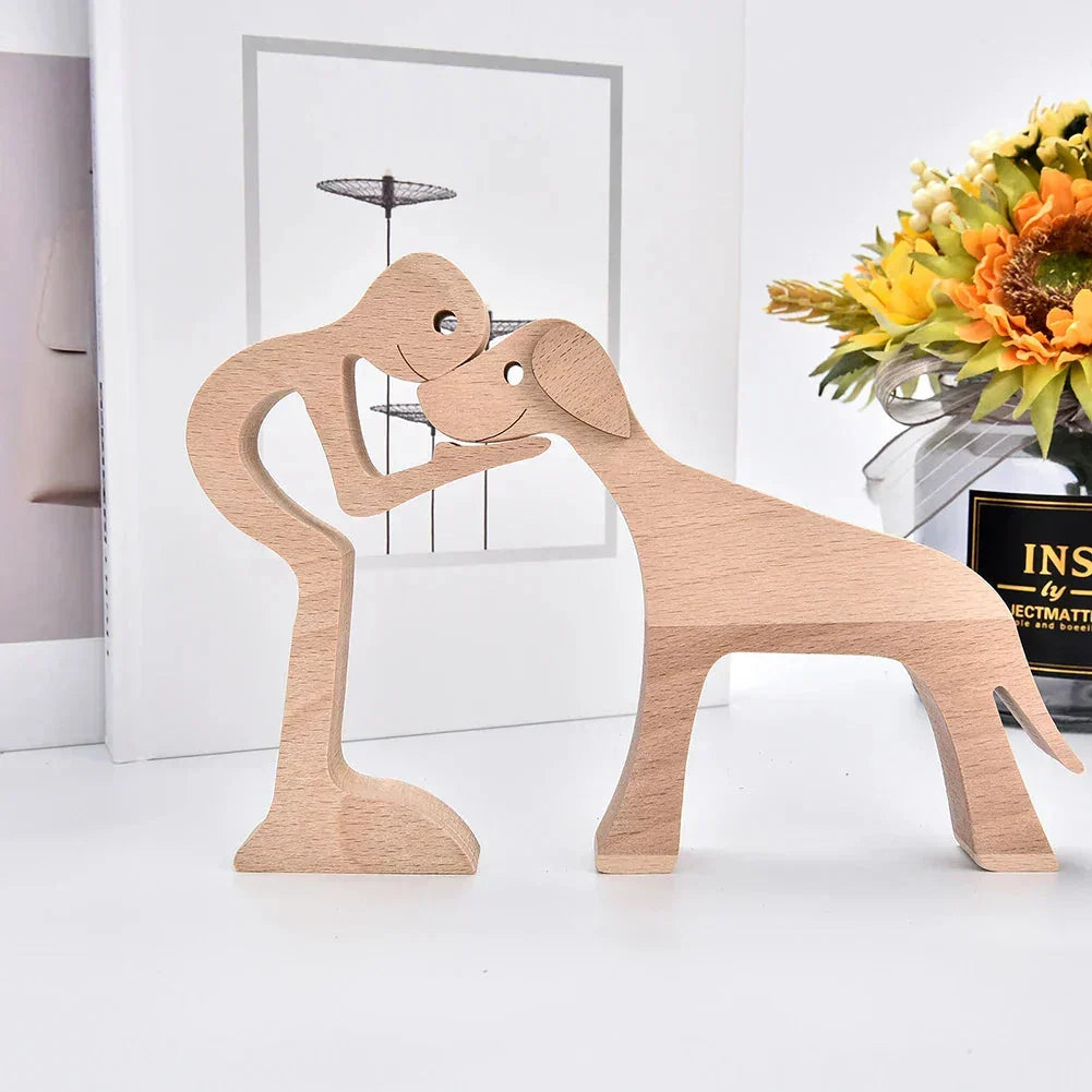 Sovrik Hundefigur med stripete skjerf - Festlig høytidsfigur