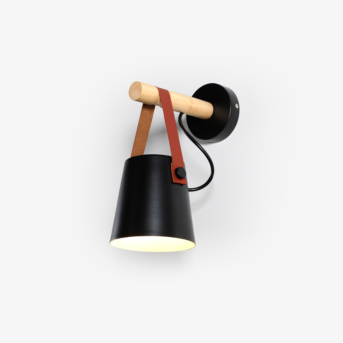 Sovrik Konisk Vegglampe i Tre | Moderne Design | Miljøvennlig | Dekor for Hjemmet