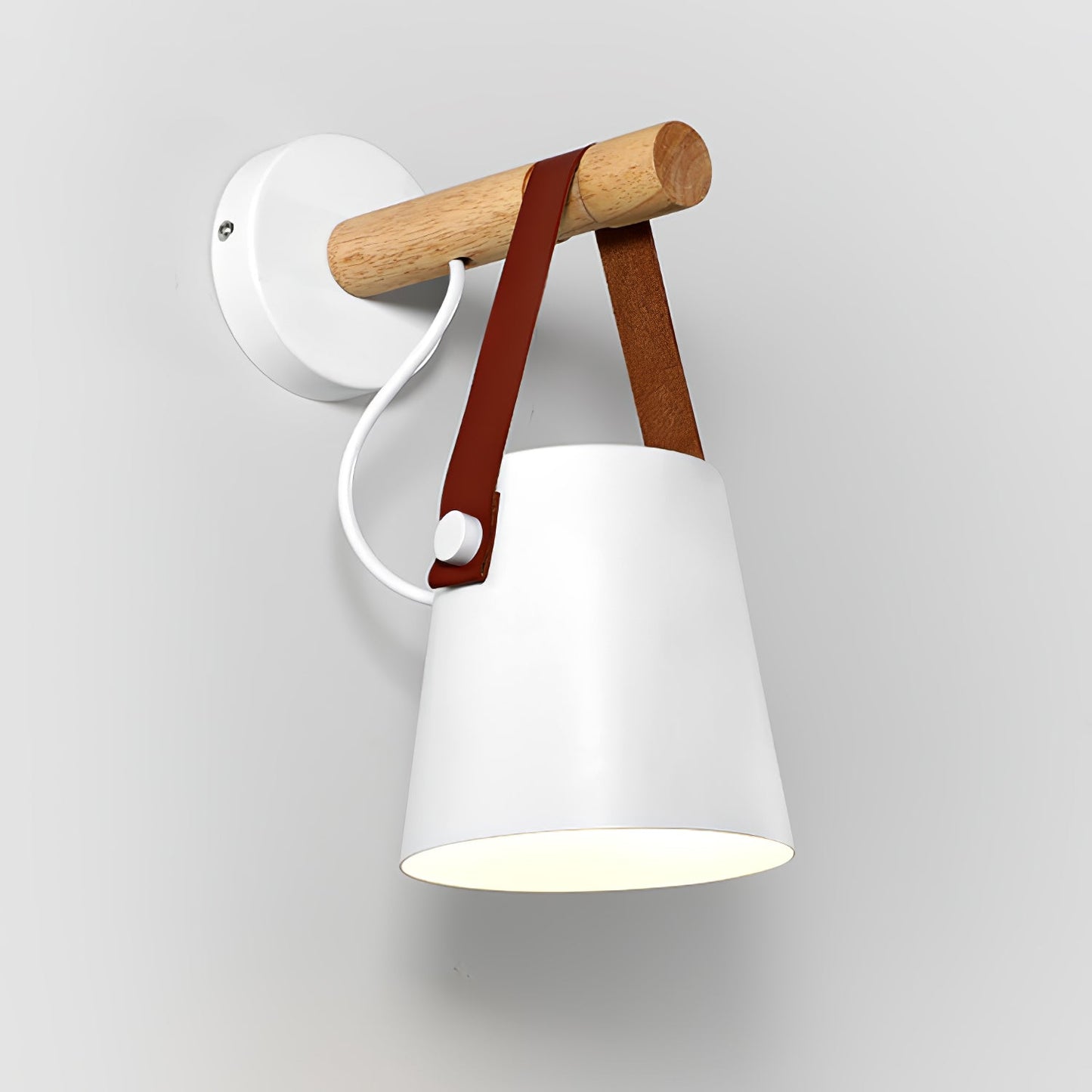 Sovrik Konisk Vegglampe i Tre | Moderne Design | Miljøvennlig | Dekor for Hjemmet