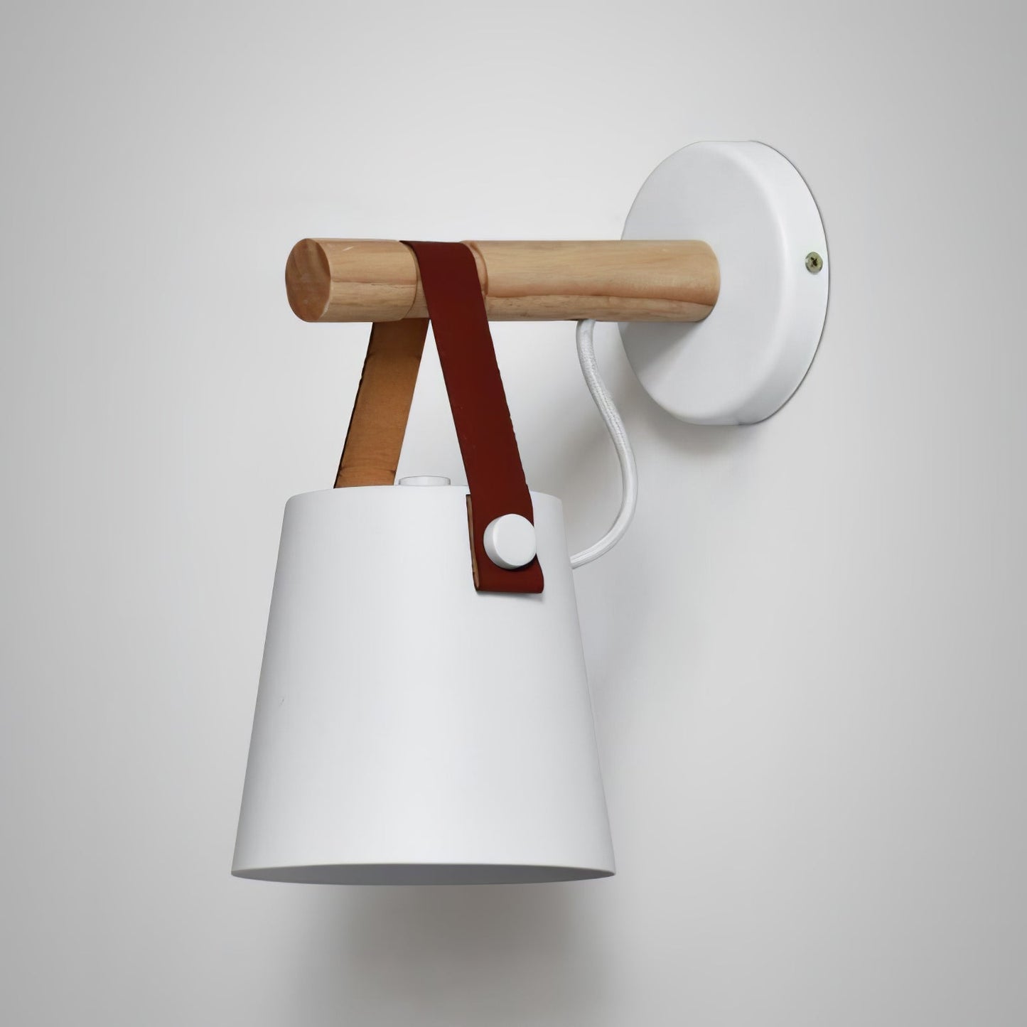 Sovrik Konisk Vegglampe i Tre | Moderne Design | Miljøvennlig | Dekor for Hjemmet