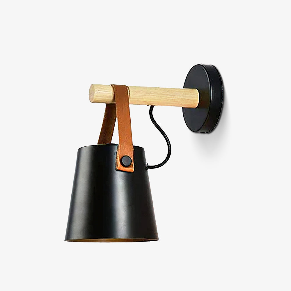 Sovrik Konisk Vegglampe i Tre | Moderne Design | Miljøvennlig | Dekor for Hjemmet