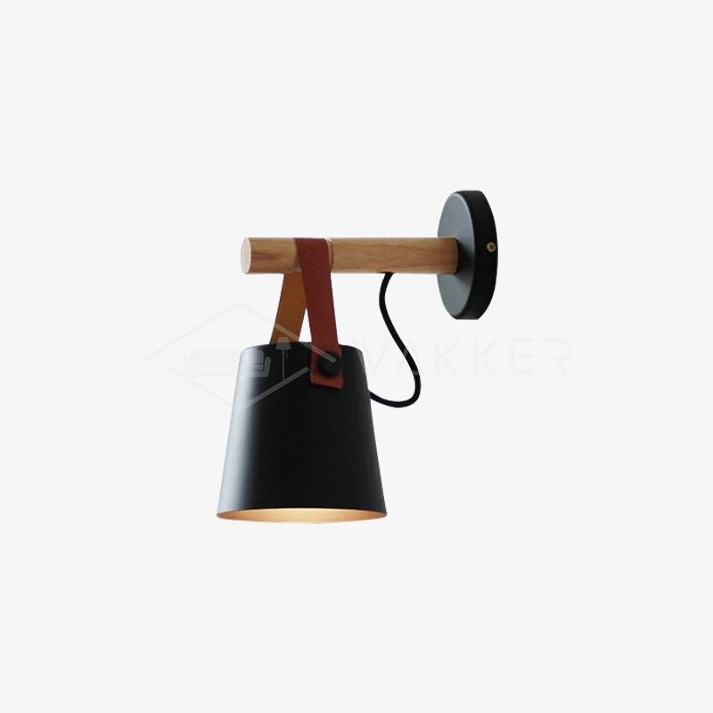 Sovrik Konisk Vegglampe i Tre | Moderne Design | Miljøvennlig | Dekor for Hjemmet