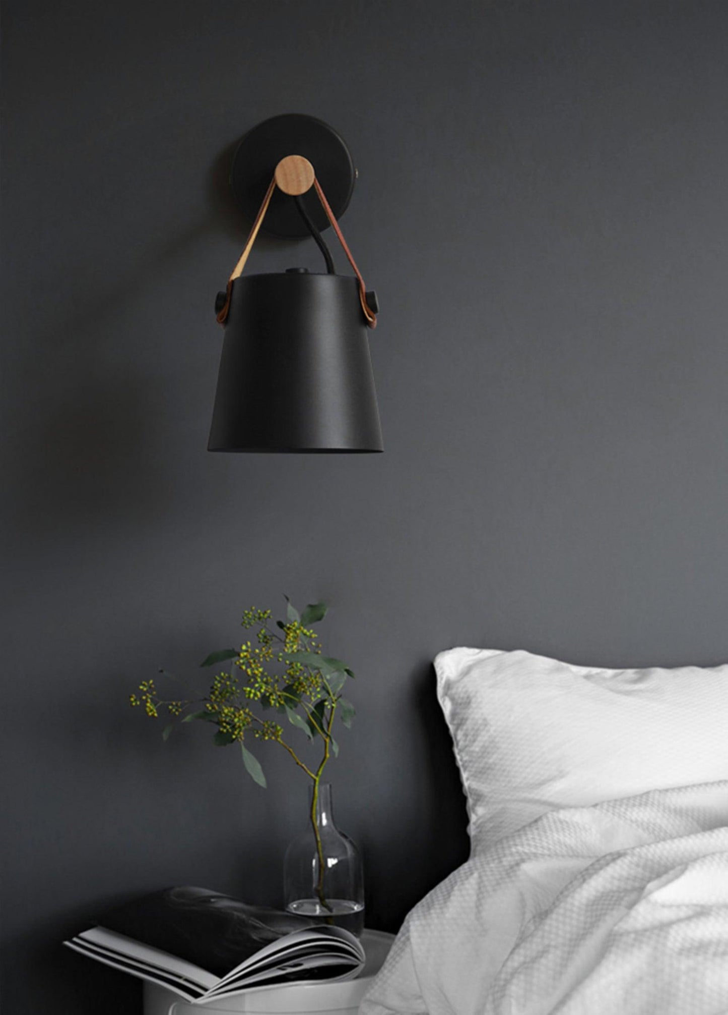 Sovrik Konisk Vegglampe i Tre | Moderne Design | Miljøvennlig | Dekor for Hjemmet