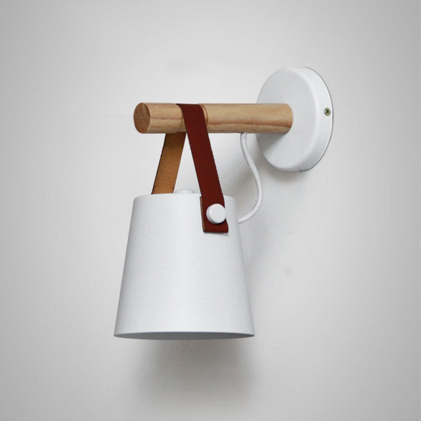 Sovrik Konisk Vegglampe i Tre | Moderne Design | Miljøvennlig | Dekor for Hjemmet