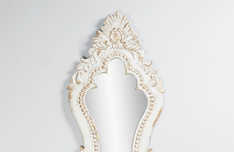 *STOR* 50" HØY Ornate Carved Wooden Mirror