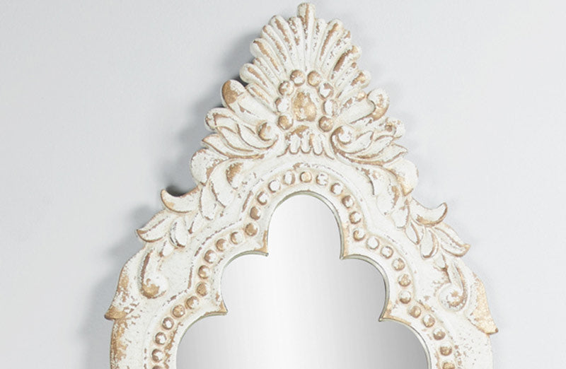 *STOR* 50" HØY Ornate Carved Wooden Mirror