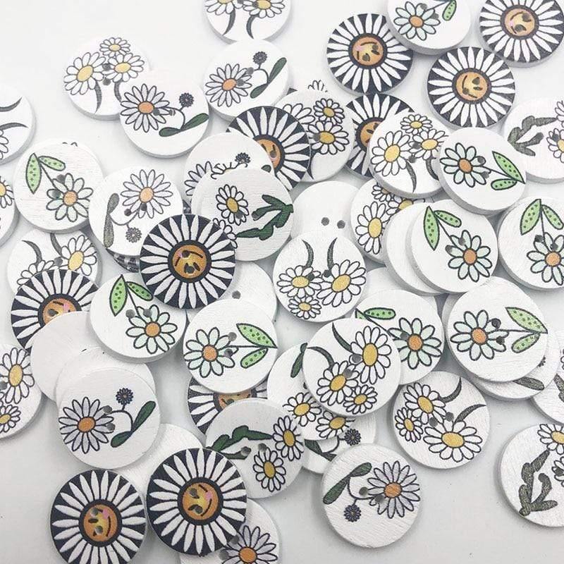Sovrik biter blandet stil treknapper passende for sying scrapbooking dekorasjon 20mm W477