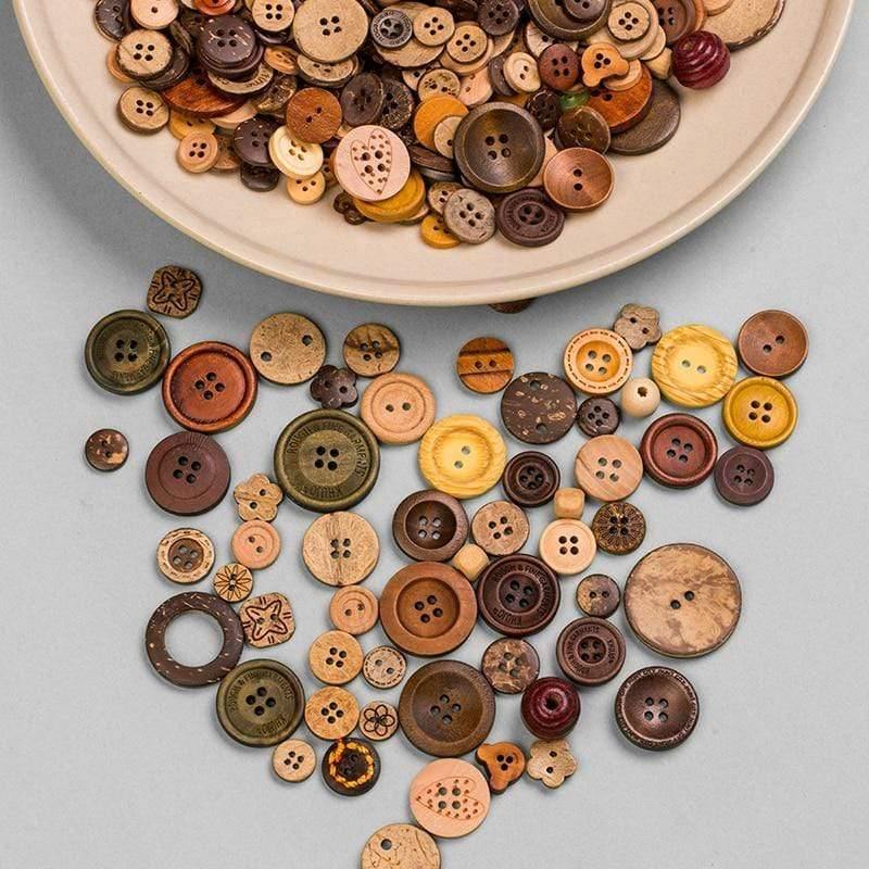 Sovrik Pieces Blandet Tilfeldige Flate Bak Treknapper Håndverk For Scrapbooking Syprosjekter Dekor Treknapp DIY Klær Sytilbehør (Sovrik Pieces Tilfeldig Blandede)