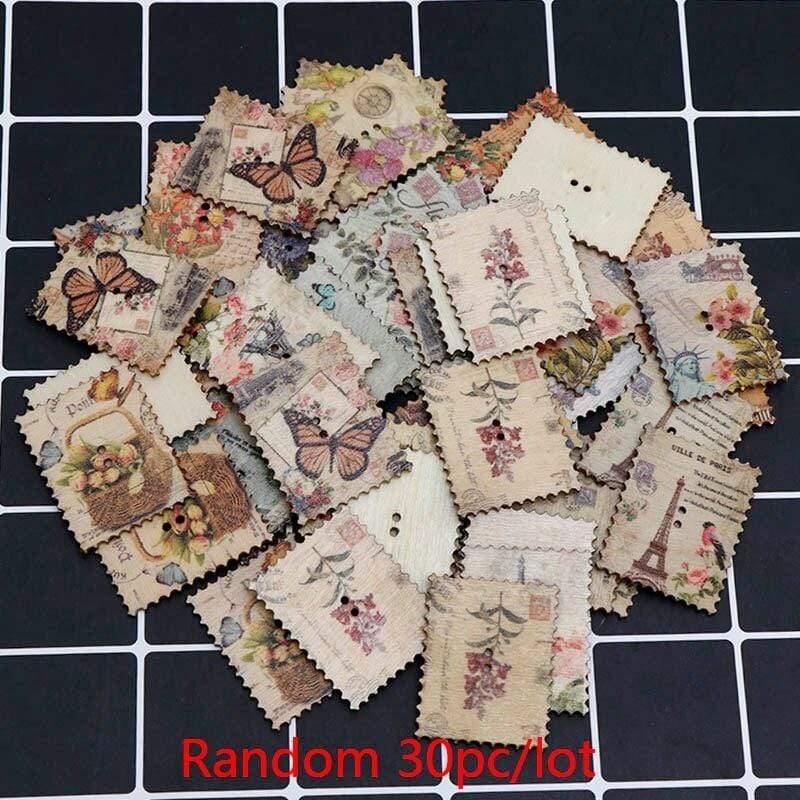 Sovrik pieces Vintage Navigasjonsanker Mønster Treknapper Sy Scrapbook Håndverks Tilbehør Dekorative Knappe Håndverks Pynt