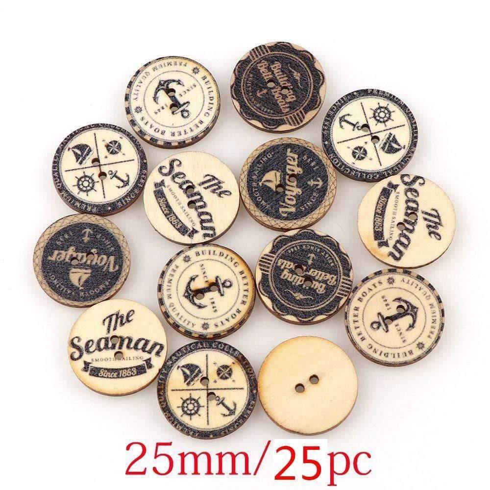 Sovrik pieces Vintage Navigasjonsanker Mønster Treknapper Sy Scrapbook Håndverks Tilbehør Dekorative Knappe Håndverks Pynt