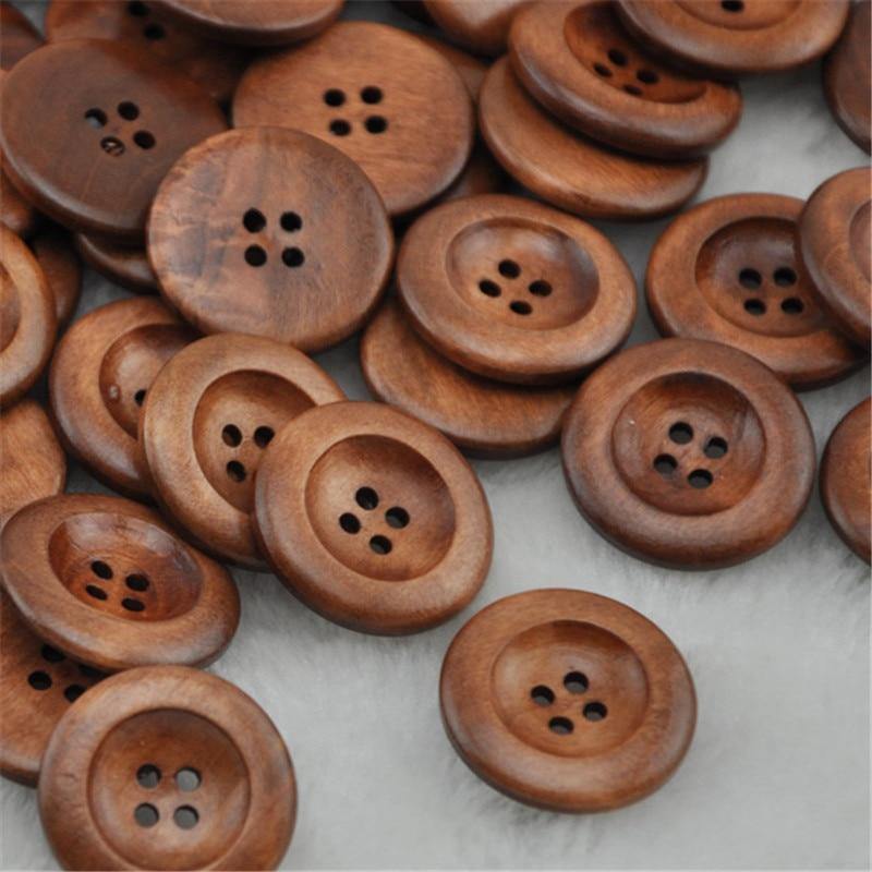 Sovrik pieces kaffe rund treknapper for søm 25,0mm WB221