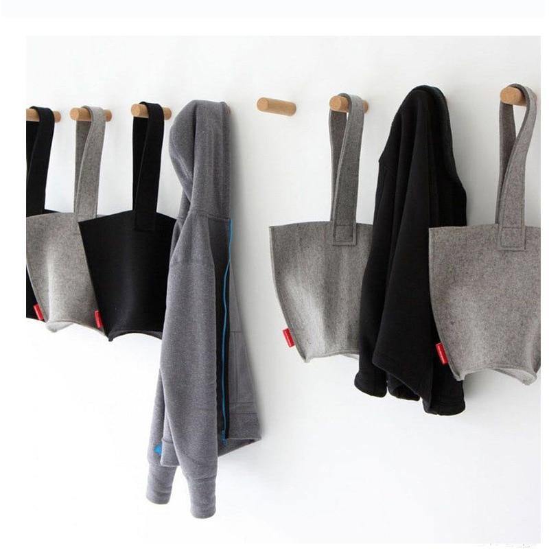 Sovrik Vegghenger i Tre | Plassbesparende | Minimalistisk Design | Robust Garderobe | Dekorativ og Praktisk