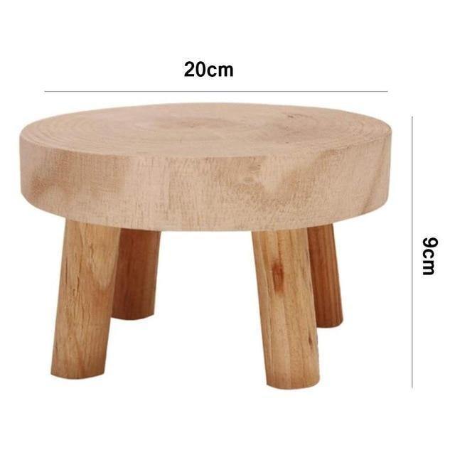 Sovrik Treplanteholder | Hevet blomsterkrukkeholder | Minimalistisk design | Perfekt for stuen
