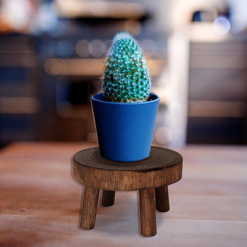 Sovrik Treplanteholder | Hevet blomsterkrukkeholder | Minimalistisk design | Perfekt for stuen