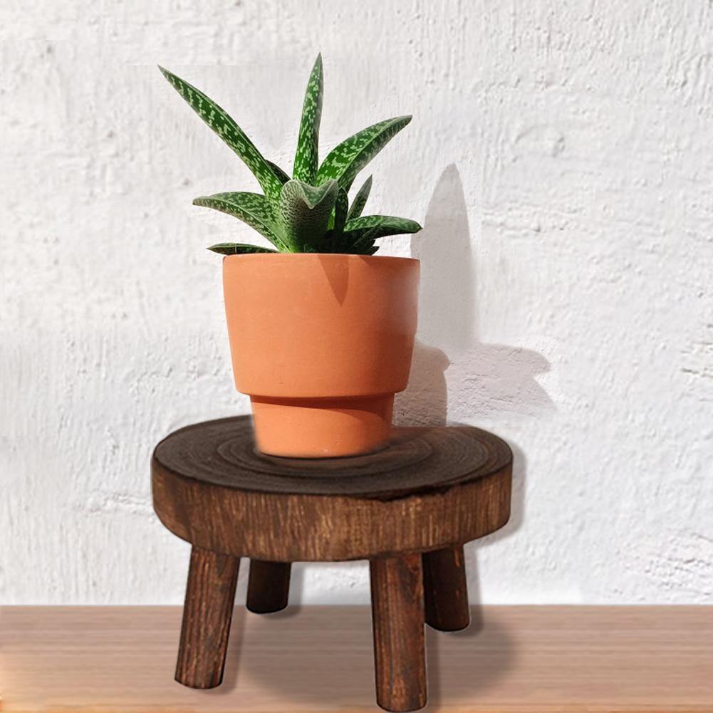 Sovrik Treplanteholder | Hevet blomsterkrukkeholder | Minimalistisk design | Perfekt for stuen